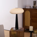 Aeruno Fluted Glass LED Table Lamp with Touch Dimming, Modern Sculptural Design