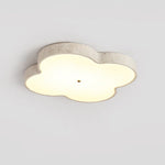 Aethel Cloud Travertine Ceiling Light — Flush Mount LED Lamp