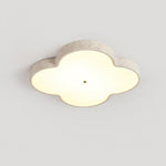 Aethel Cloud Travertine Ceiling Light — Flush Mount LED Lamp