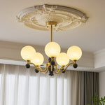 Aether Sphere Chandelier — Brass and Glass Modern Pendant Light