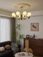Aether Sphere Chandelier — Brass and Glass Modern Pendant Light