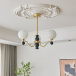 Aether Sphere Chandelier — Brass and Glass Modern Pendant Light
