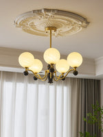 Aether Sphere Chandelier — Brass and Glass Modern Pendant Light