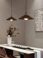Umbrella Wooden Pendant Light – Modern Natural Wood & Gold Ceiling Lamp