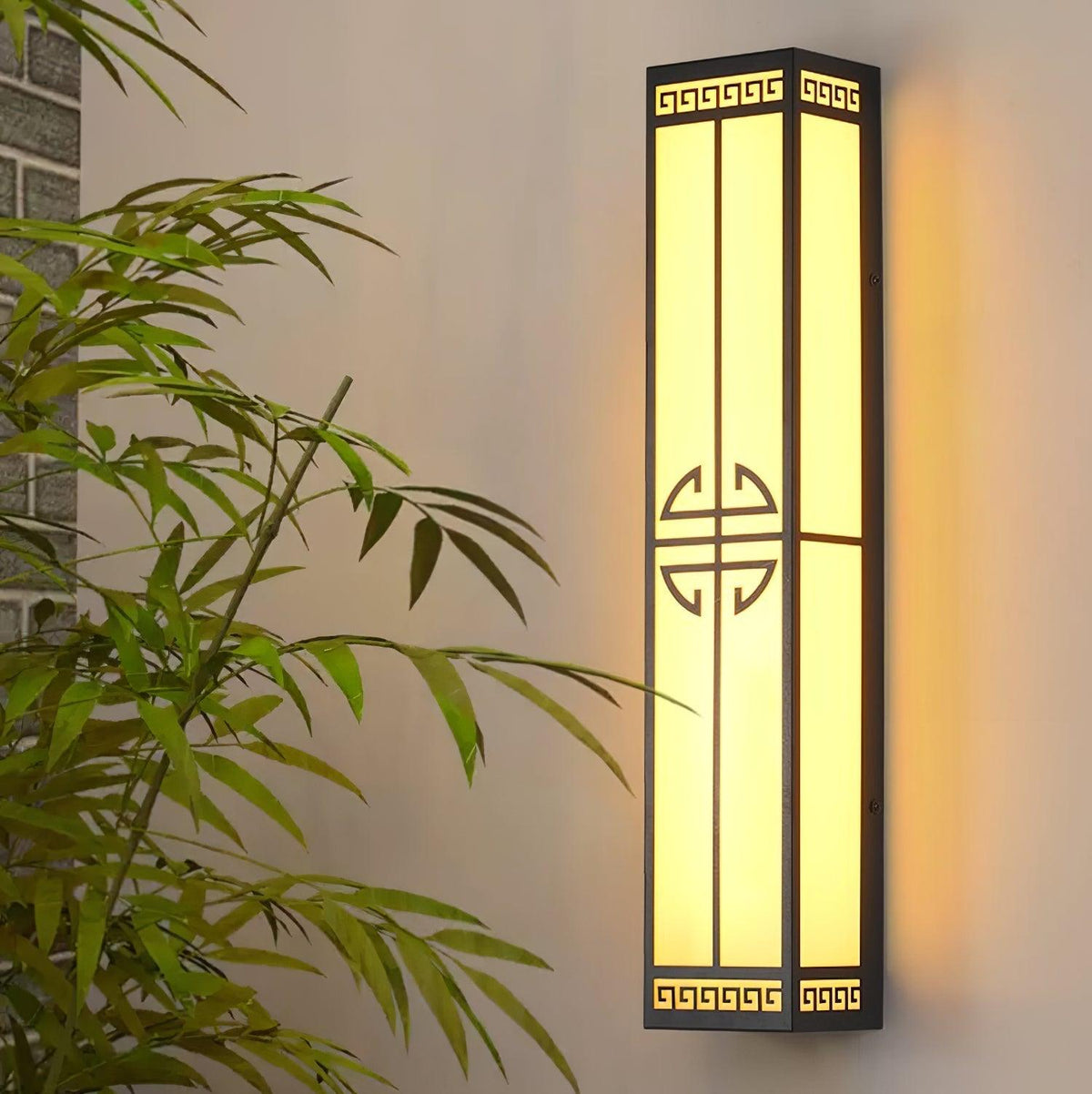 After Hours Outdoor Wall Light in Alabaster and Metal