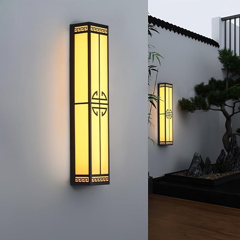 After Hours Outdoor Wall Light in Alabaster and Metal