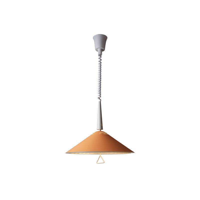 Agnes Retro Pendant Light with Retractable Cable, Mid-Century Modern Kitchen Island Lamp