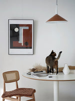 Agnes Retro Pendant Light with Retractable Cable, Mid-Century Modern Kitchen Island Lamp