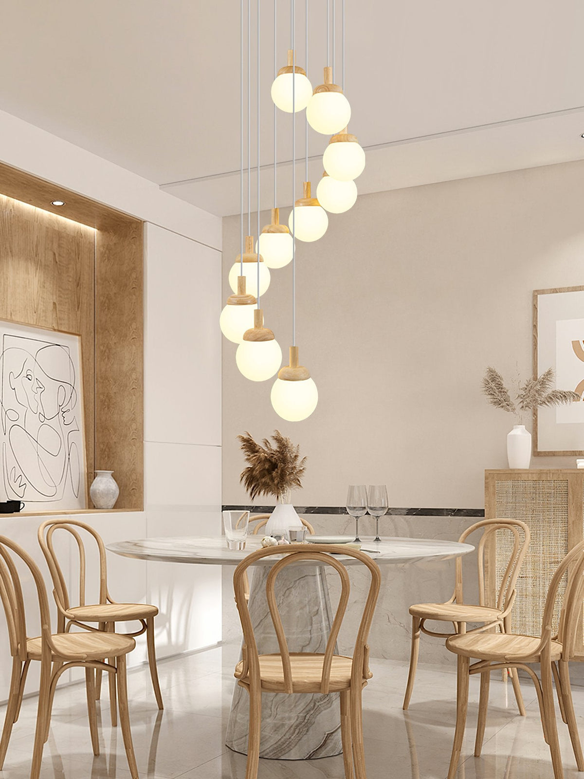 Airi Minimalist Wooden Pendant Lamp