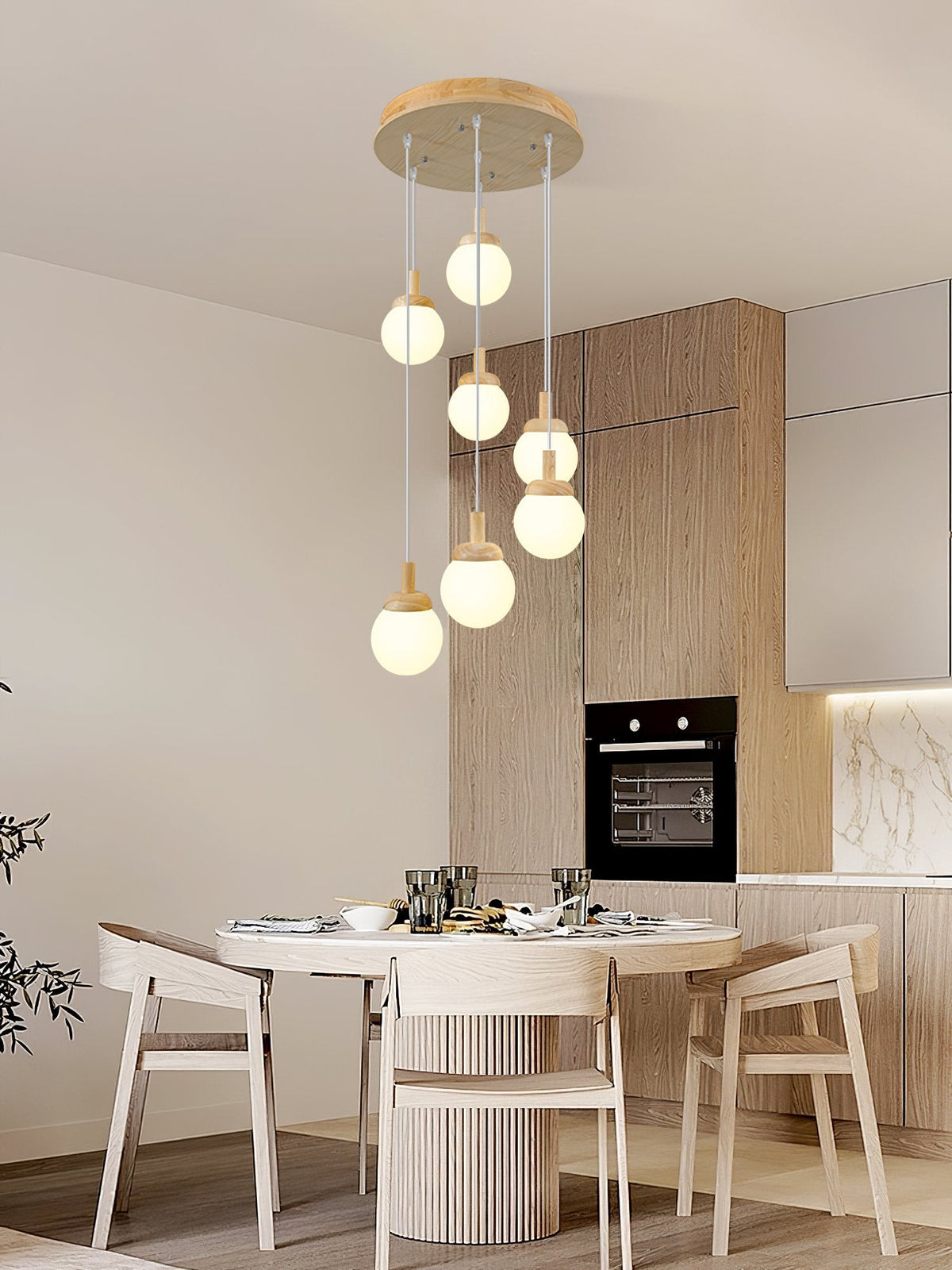 Airi Minimalist Wooden Pendant Lamp