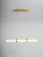 Alabaster Beam Linear Pendant Light in Brass for Modern Interiors