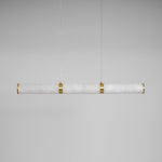 Alabaster Beam Linear Pendant Light in Brass for Modern Interiors