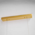 Alabaster Beam Linear Pendant Light in Brass for Modern Interiors