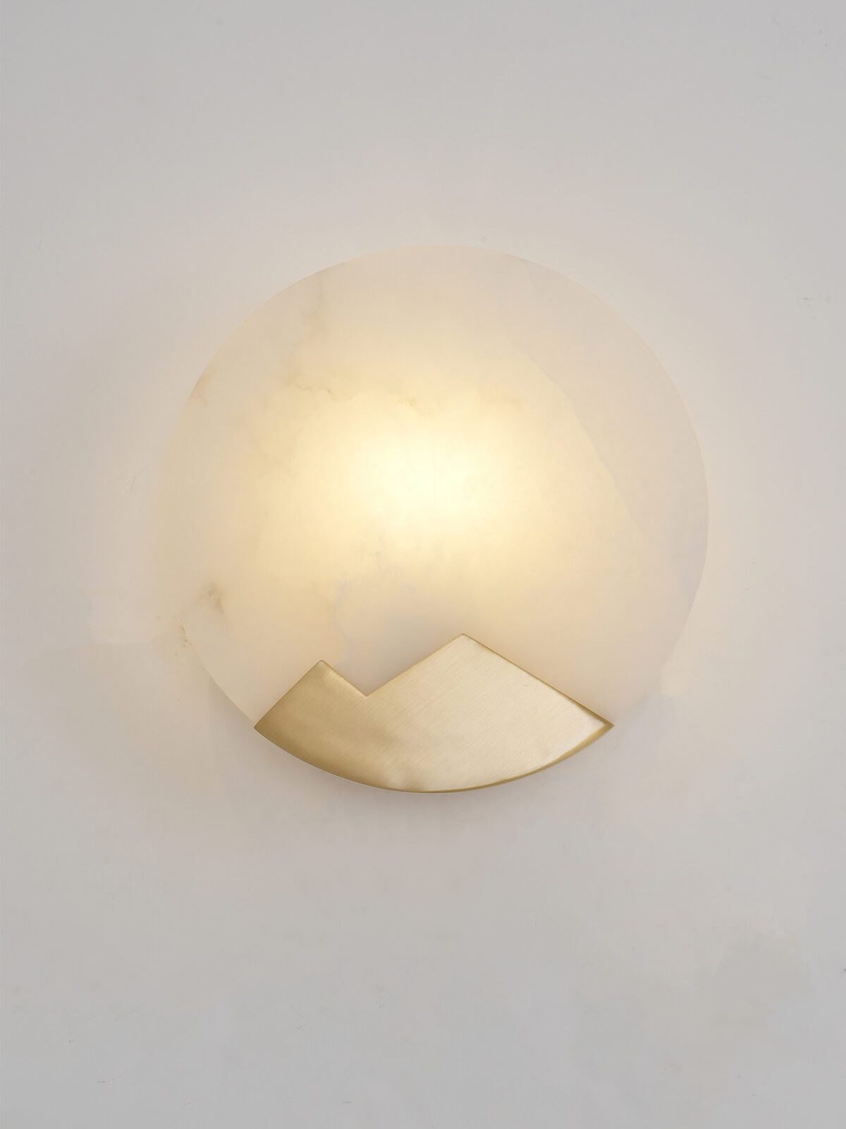 Alabaster Brass Wall Light