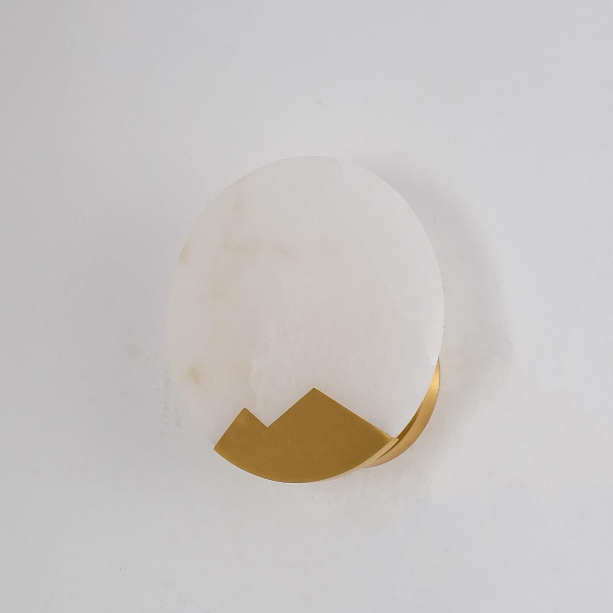 Alabaster Brass Wall Light