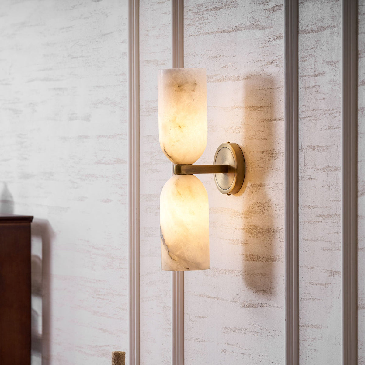 Alabaster Nexus Wall Sconce — Handcrafted Spanish Stone Up-Down Light