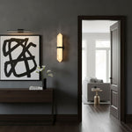 Alabaster Obelisk Wall Sconce – Modern LED Wall Light in Gold