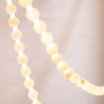Alabaster Pearl Necklace Chandelier — Cascading Beaded LED Pendant Light