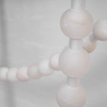 Alabaster Pearl Necklace Chandelier — Cascading Beaded LED Pendant Light