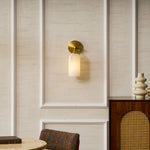 Pillar Alabaster Wall Sconce – Natural Stone, Brushed Gold Accent