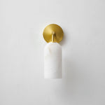 Pillar Alabaster Wall Sconce – Natural Stone, Brushed Gold Accent