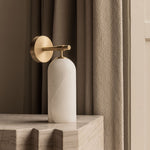 Pillar Alabaster Wall Sconce – Natural Stone, Brushed Gold Accent