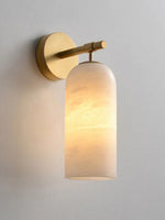 Pillar Alabaster Wall Sconce – Natural Stone, Brushed Gold Accent
