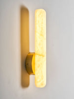 Alabaster Rod Wall Sconce in Brass – Modern Minimalist Lighting
