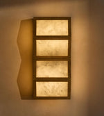 Alabaster Cascade Wall Sconce in Bronze with LED Lighting