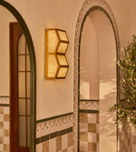 Alabaster Cascade Wall Sconce in Bronze with LED Lighting