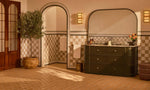 Alabaster Cascade Wall Sconce in Bronze with LED Lighting
