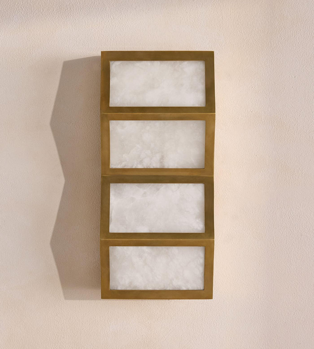 Alabaster Cascade Wall Sconce in Bronze with LED Lighting