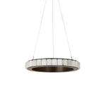 Avalon Halo Alabaster Chandelier – Modern Brass LED Pendant Light