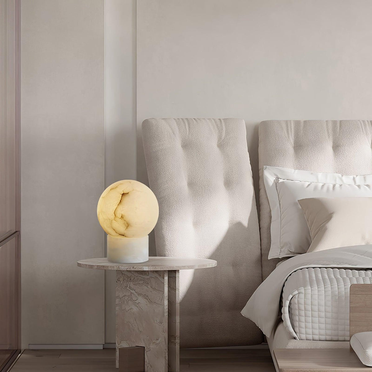 Alabaster Ball Table Lamp