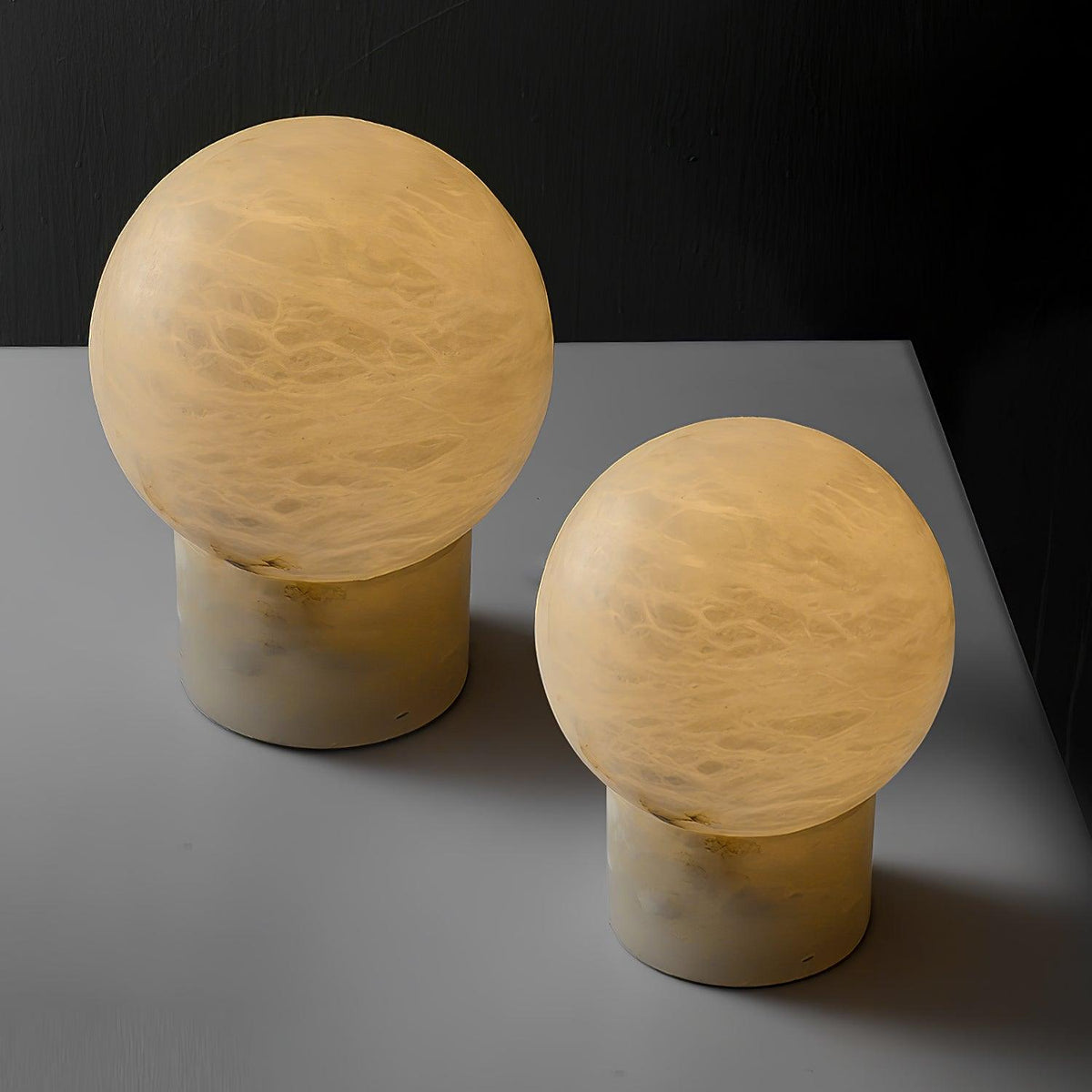 Alabaster Ball Table Lamp