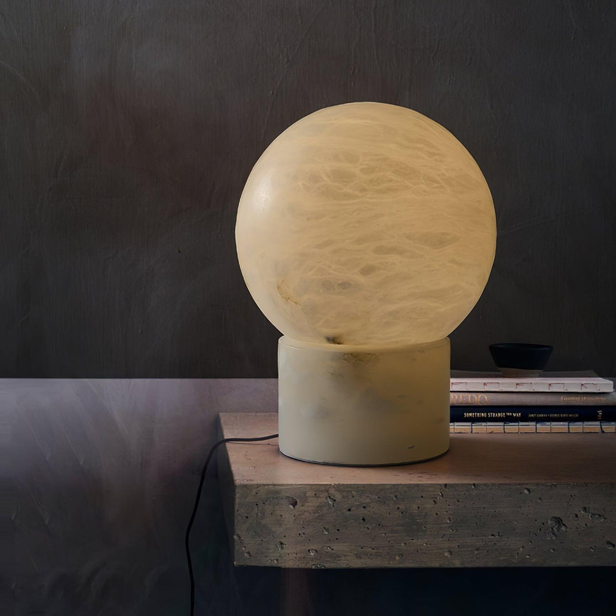 Alabaster Ball Table Lamp