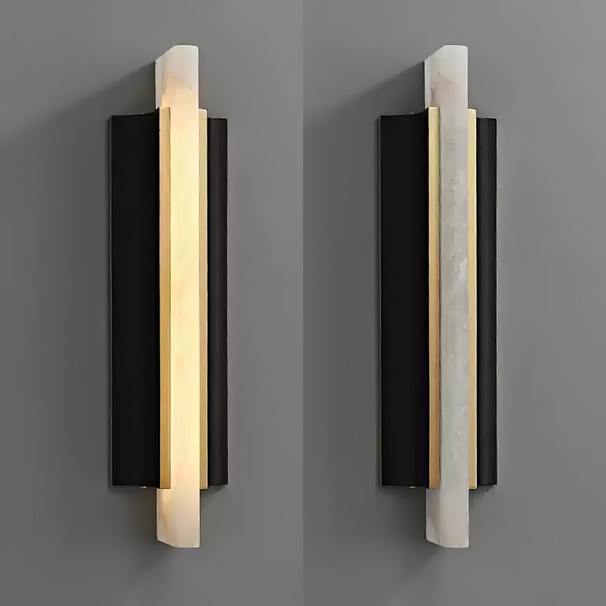 Alabaster Blade Wall Sconce – Modern LED Wall Light in Natural Stone