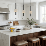 Alabaster Column LED Pendant Light – Modern Minimalist Hanging Lamp