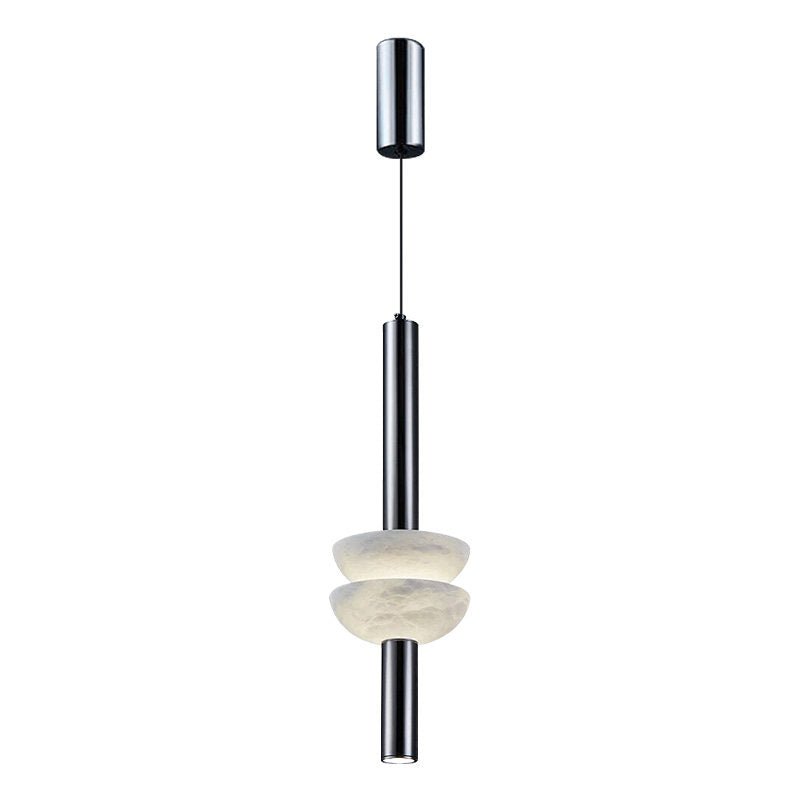 Alabaster Column LED Pendant Light – Modern Minimalist Hanging Lamp