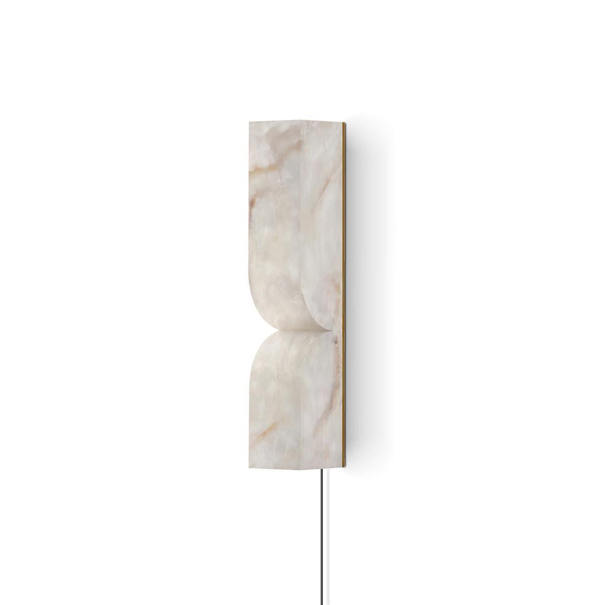 Alabaster Essence Plug-In Wall Sconce in Gold or Black