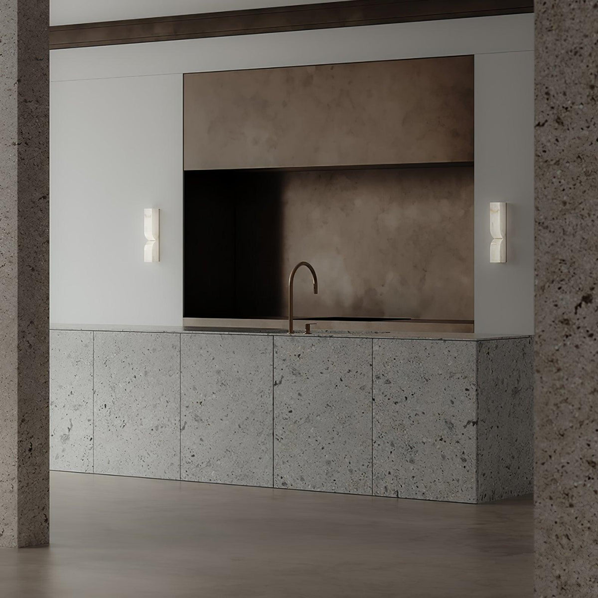 Alabaster Essence Plug-In Wall Sconce in Gold or Black
