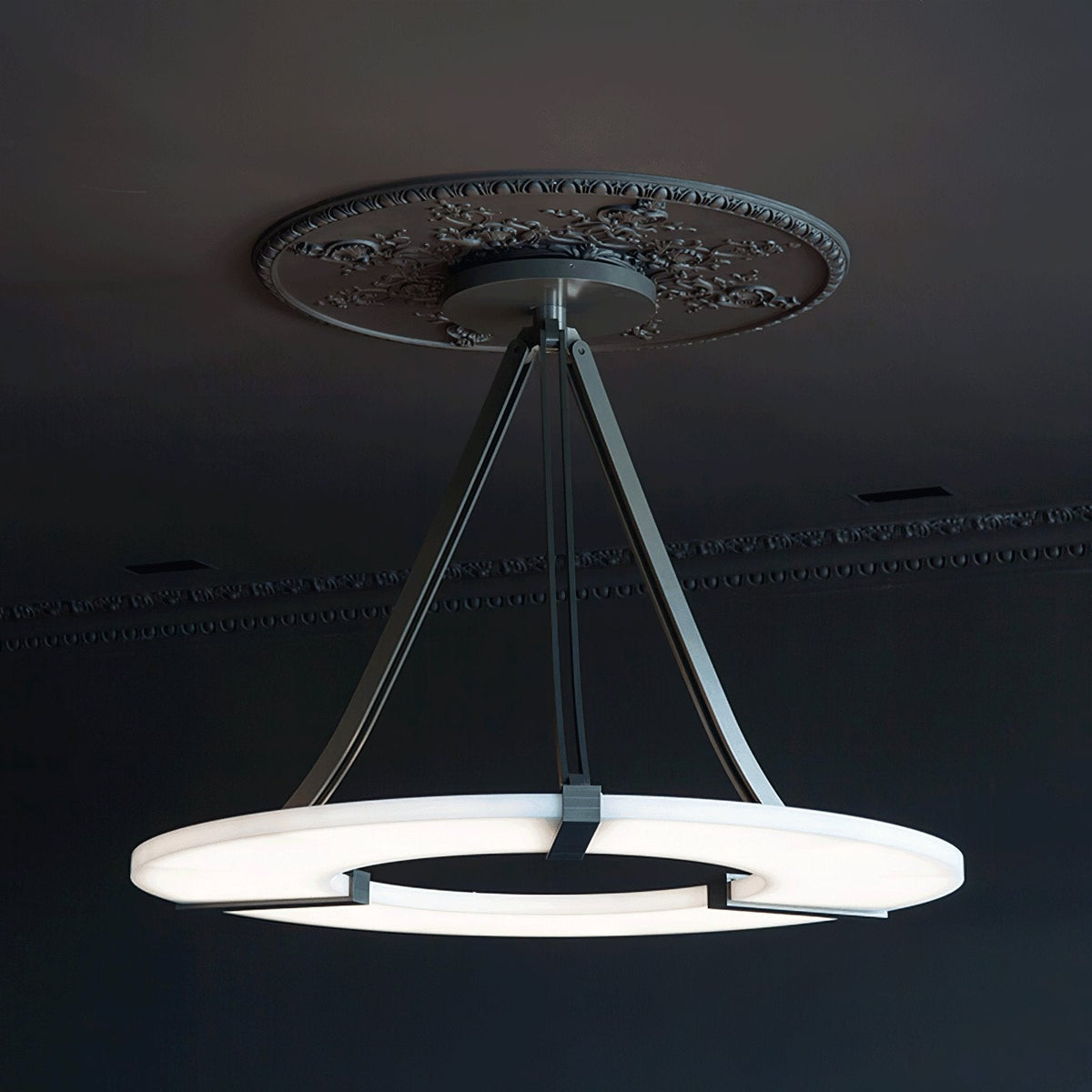 Alabaster Halo Pendant Light – Modern Minimalist LED Chandelier