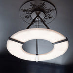Alabaster Halo Pendant Light – Modern Minimalist LED Chandelier