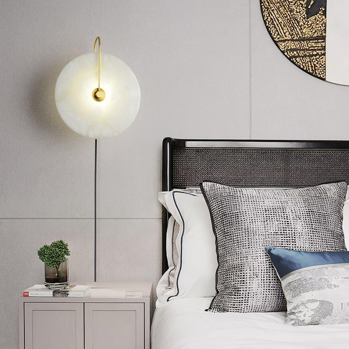 Alabaster Led Plug In Wall Lamp