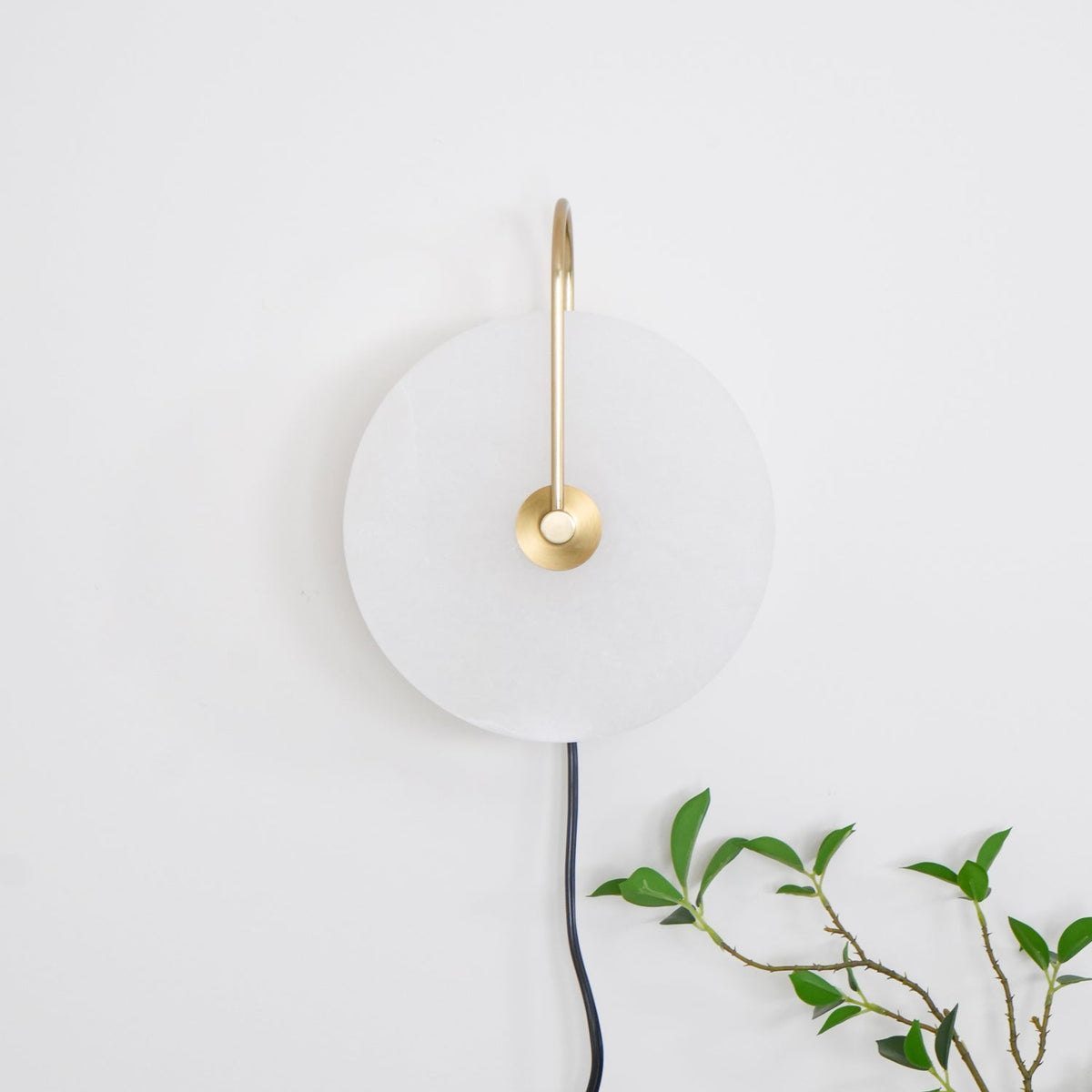 Alabaster Led Plug In Wall Lamp
