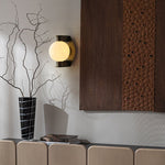 Alabaster Orb Wall Sconce in Aged Brass | Modern Luxury Lighting