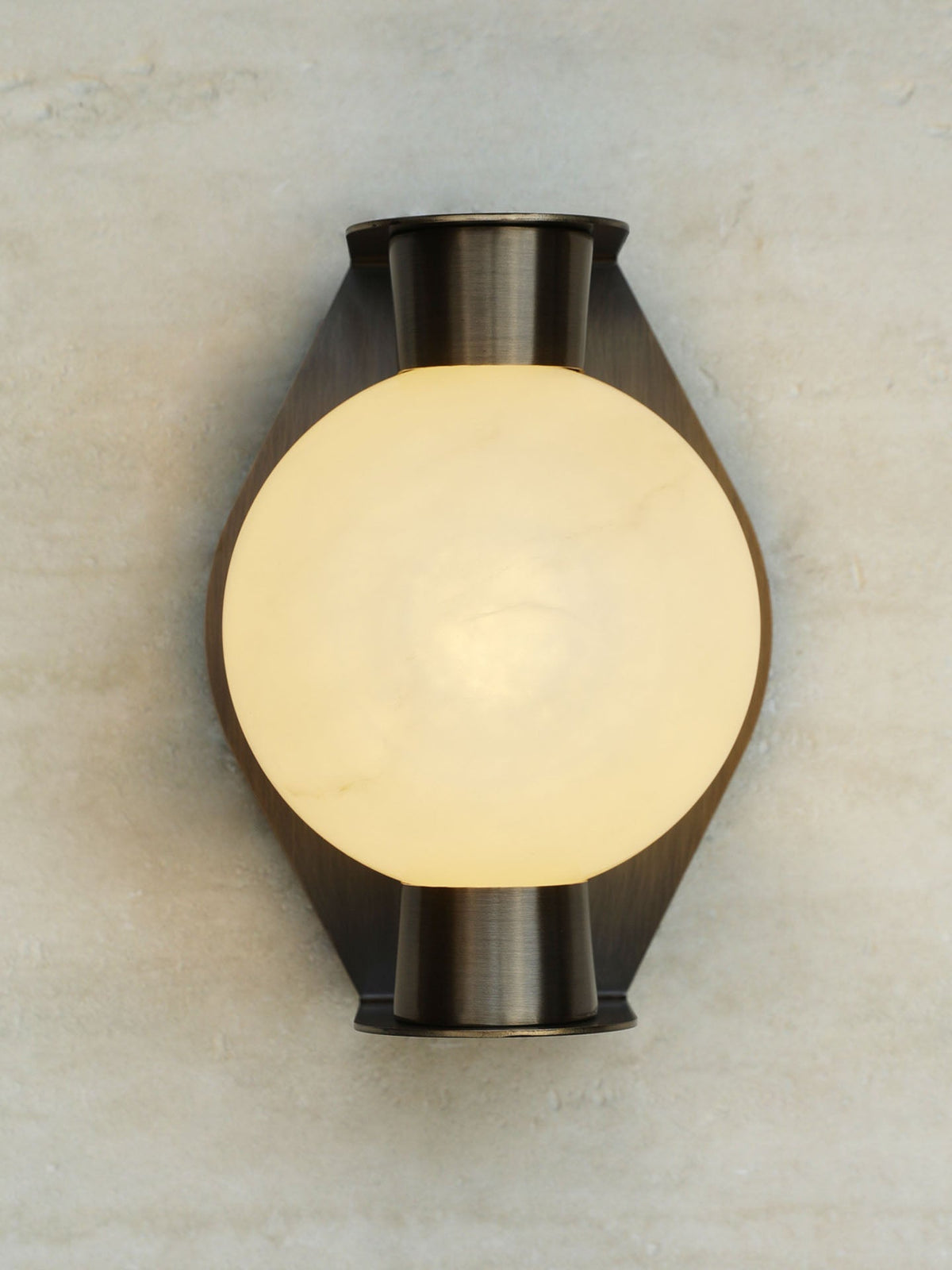 Alabaster Orb Wall Sconce in Aged Brass | Modern Luxury Lighting