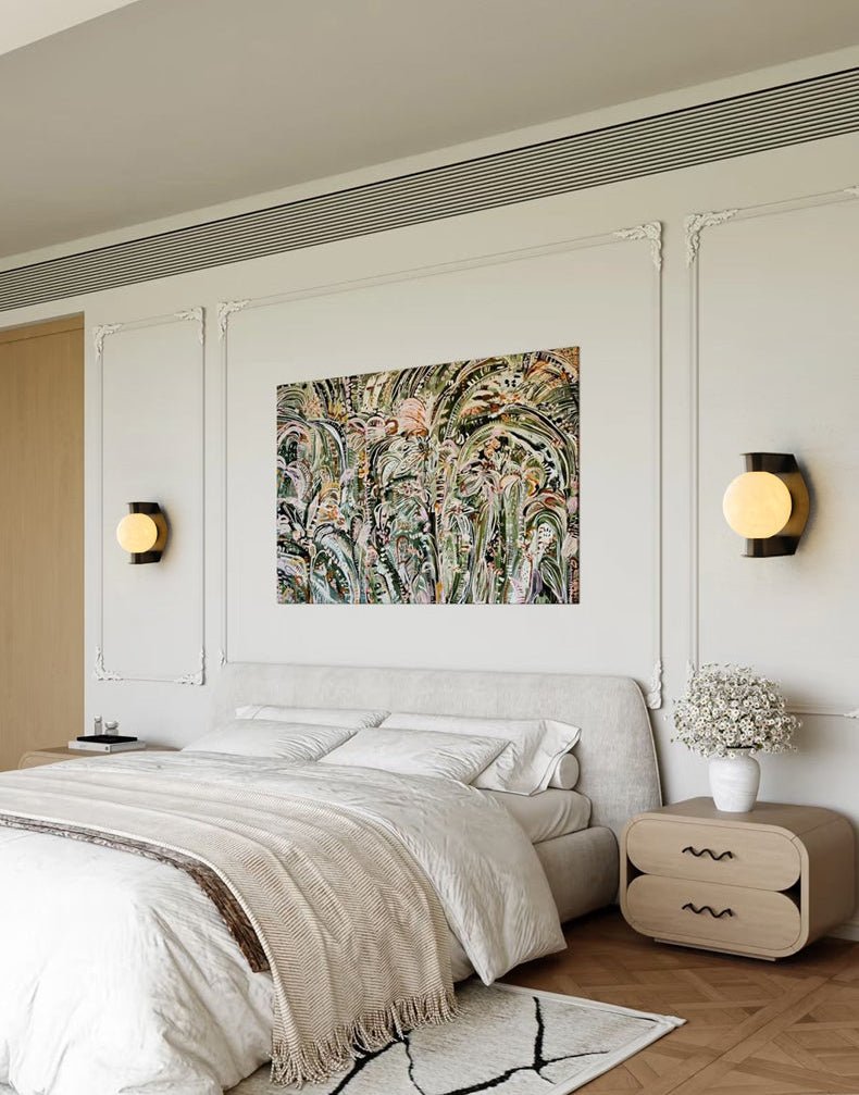 Alabaster Orb Wall Sconce in Aged Brass | Modern Luxury Lighting