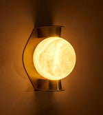 Alabaster Orb Wall Sconce in Aged Brass | Modern Luxury Lighting