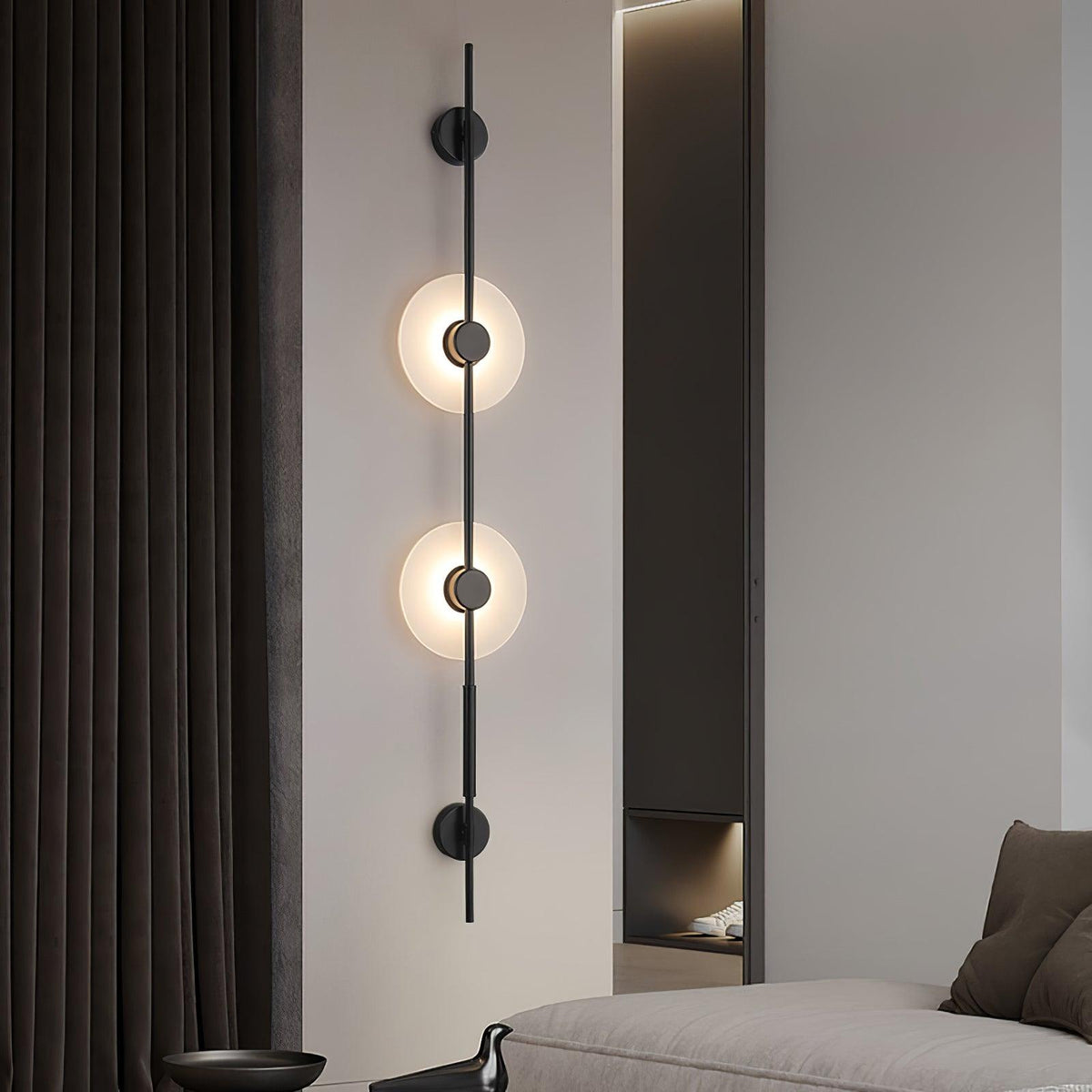Alabaster Vertical Plug In Wall Sconce